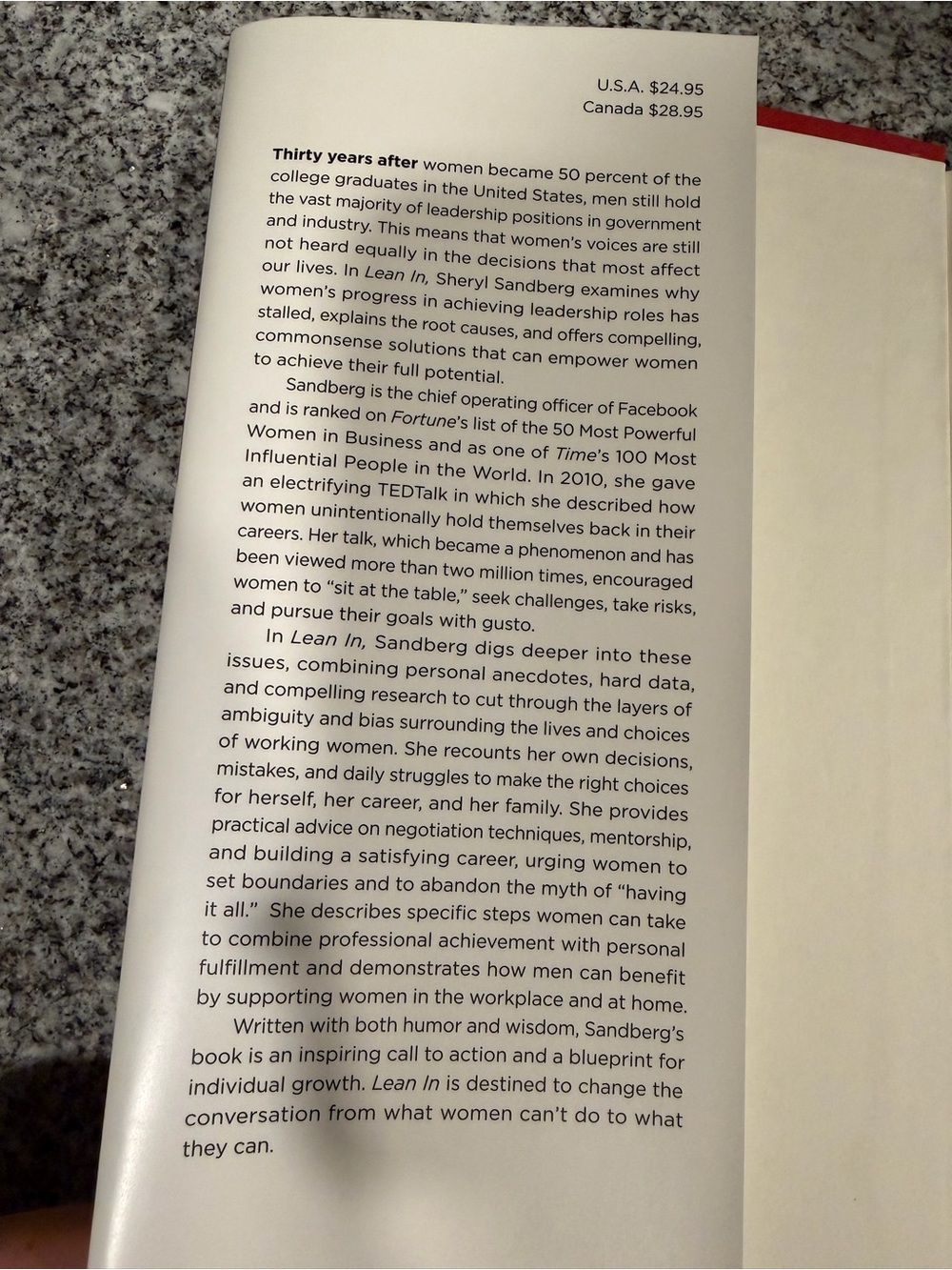 Lean In Hardcover Book - Picture 3 of 6